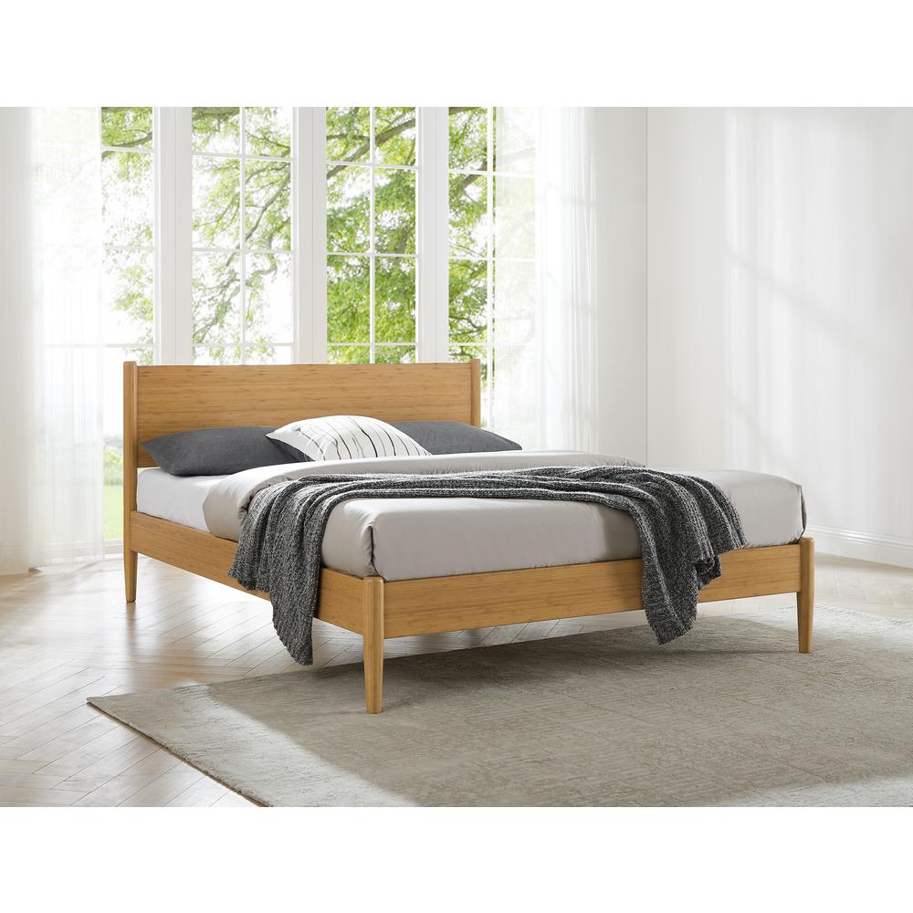 Ria Eastern King Platform Bed, Caramelized. Picture 2