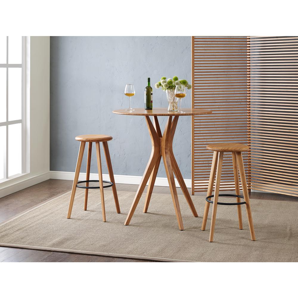 Mimosa Bar Height Stool, Caramelized, (Set of 2). Picture 2