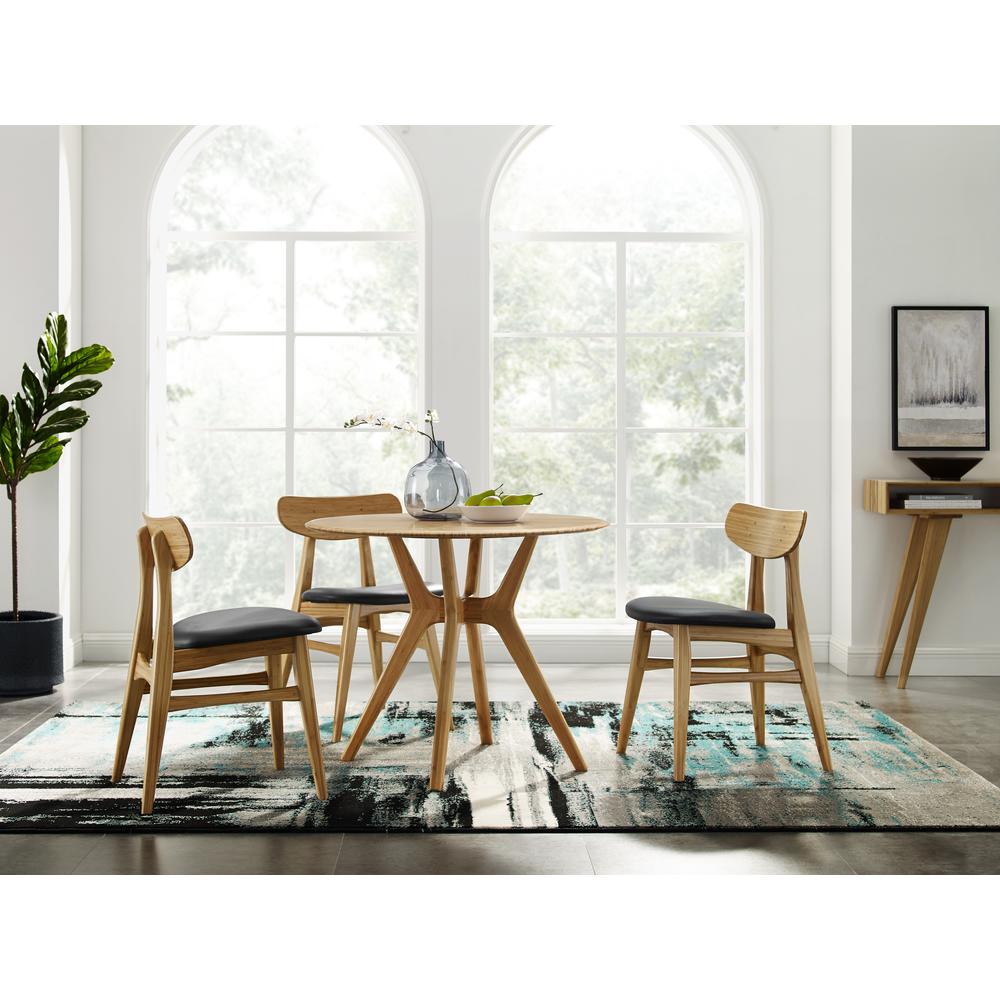 Cassia Dining Chair With Leather Seat, Caramelized, (Set of 2). Picture 6
