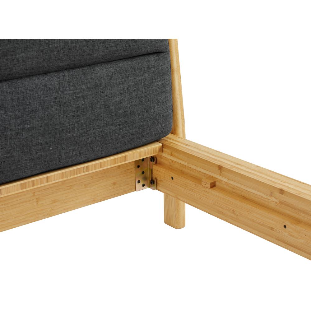 Santa Cruz King Platform Bed with Fabric, Wheat. Picture 7