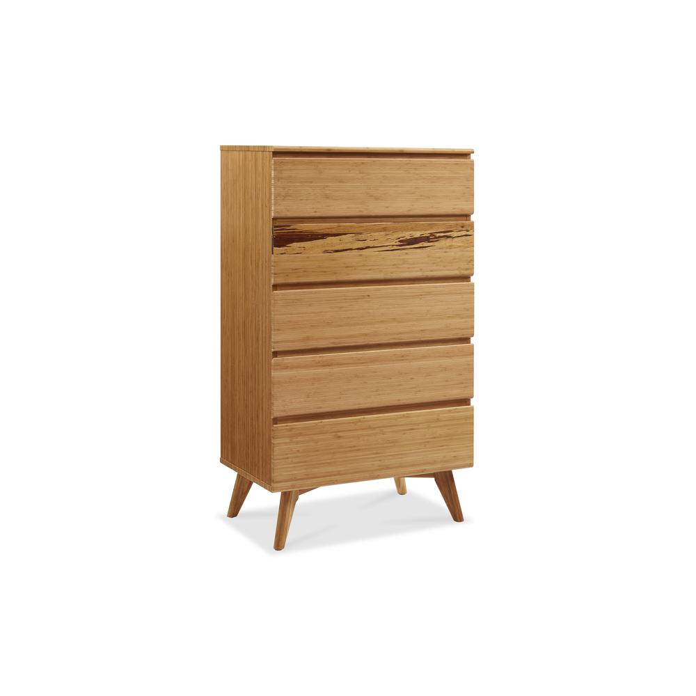 Azara Five Drawer High Chest, Caramelized. Picture 4