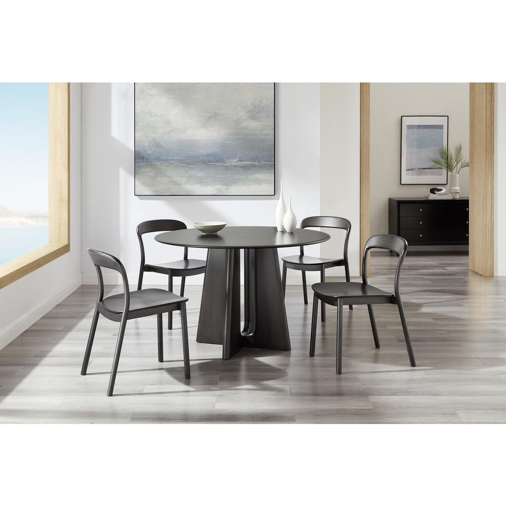 Luna 48” Round Table, Caviar. Picture 9