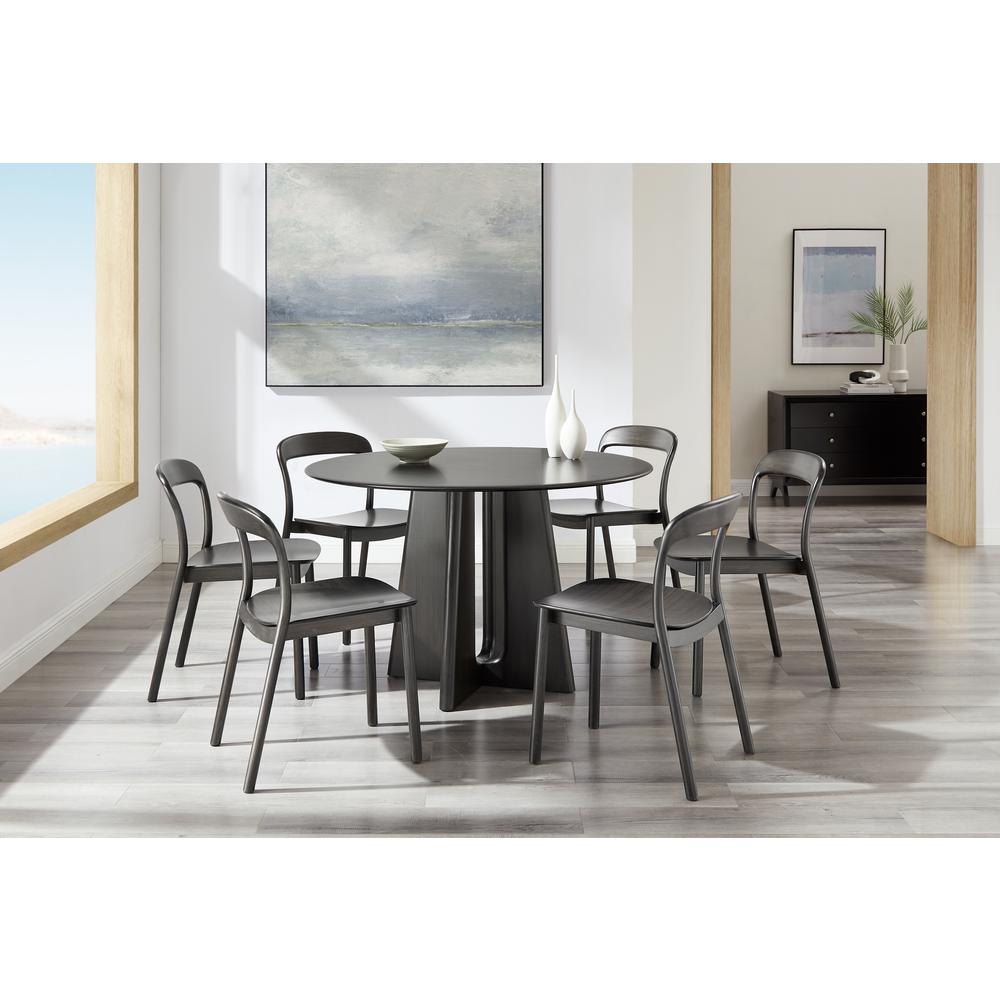 Luna 48” Round Table, Caviar. Picture 7