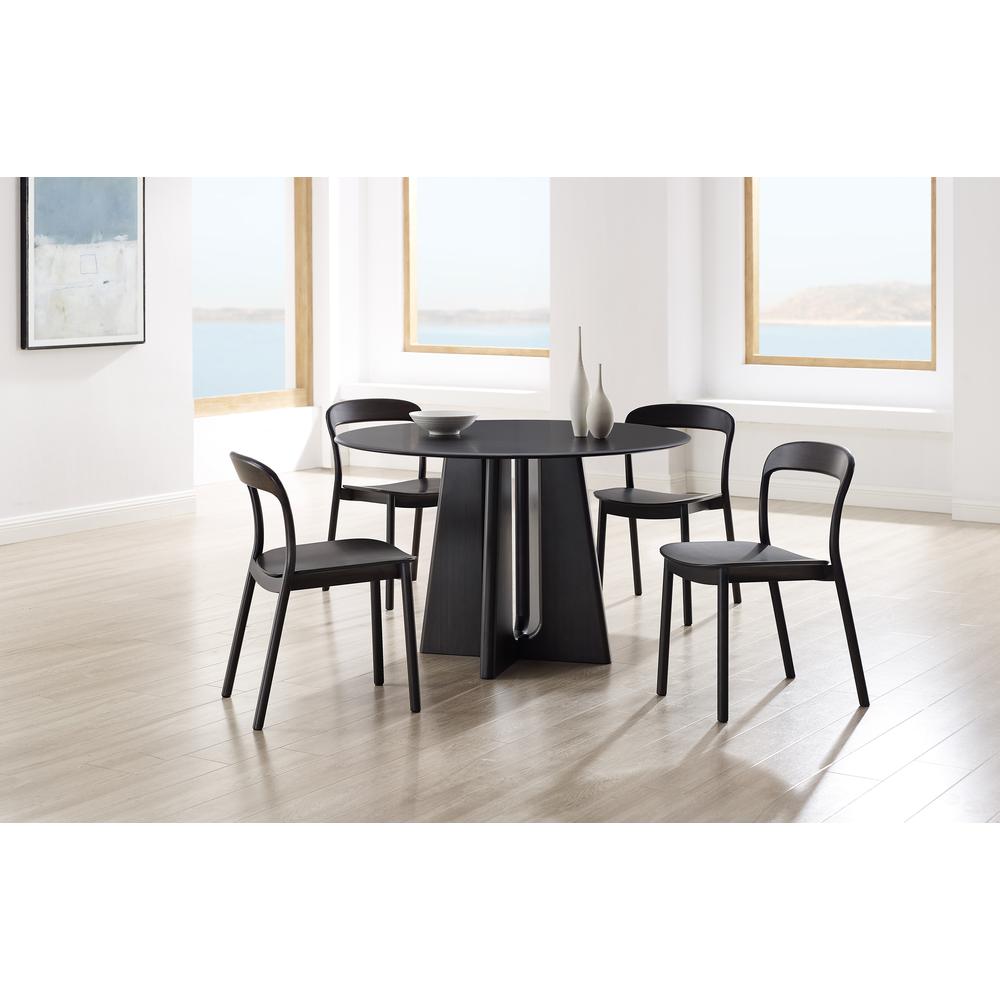 Luna 48” Round Table, Caviar. Picture 10