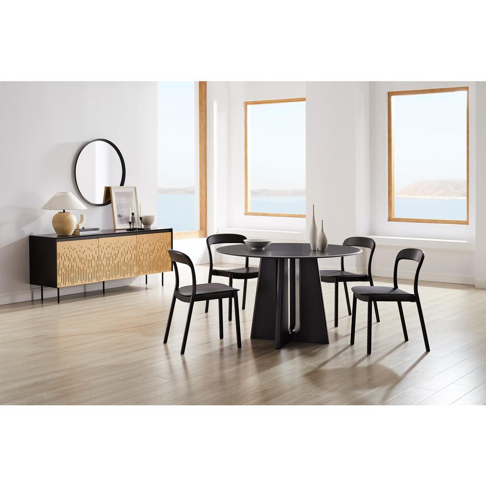 Luna 48” Round Table, Caviar. Picture 11