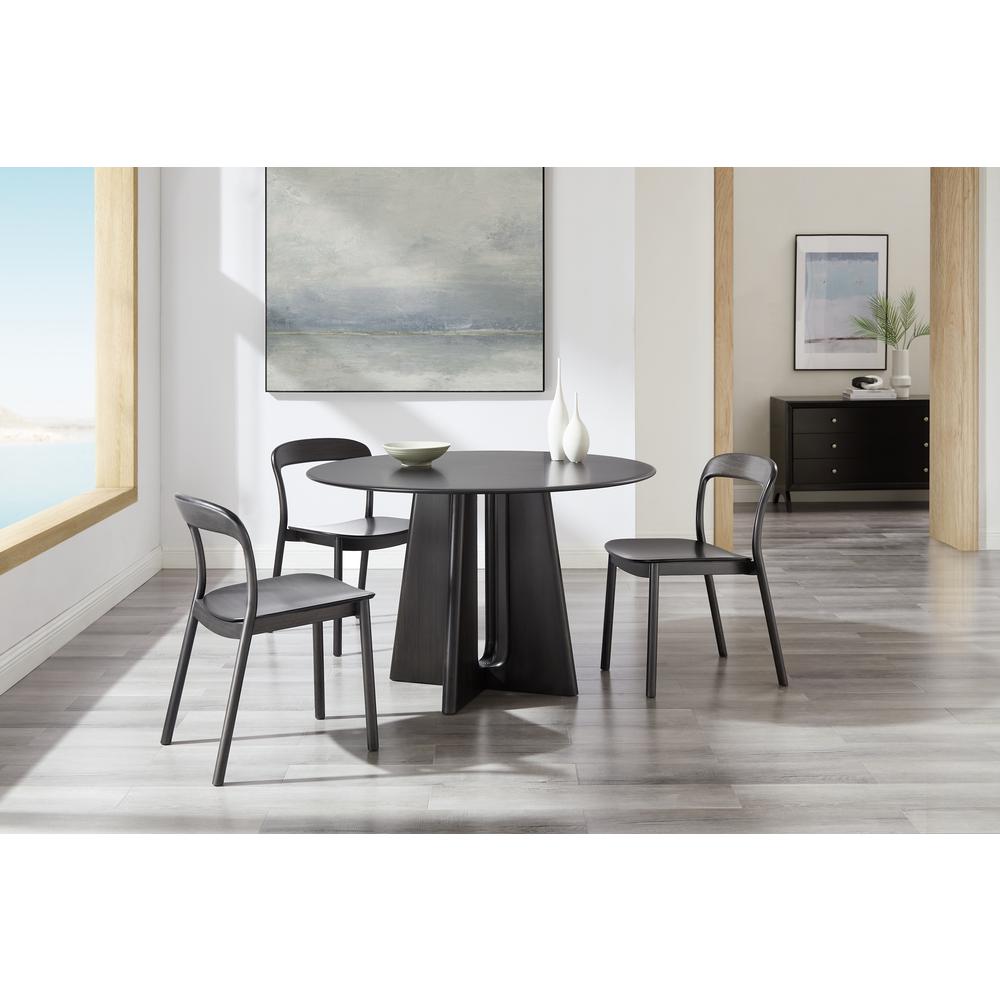 Luna 48” Round Table, Caviar. Picture 12