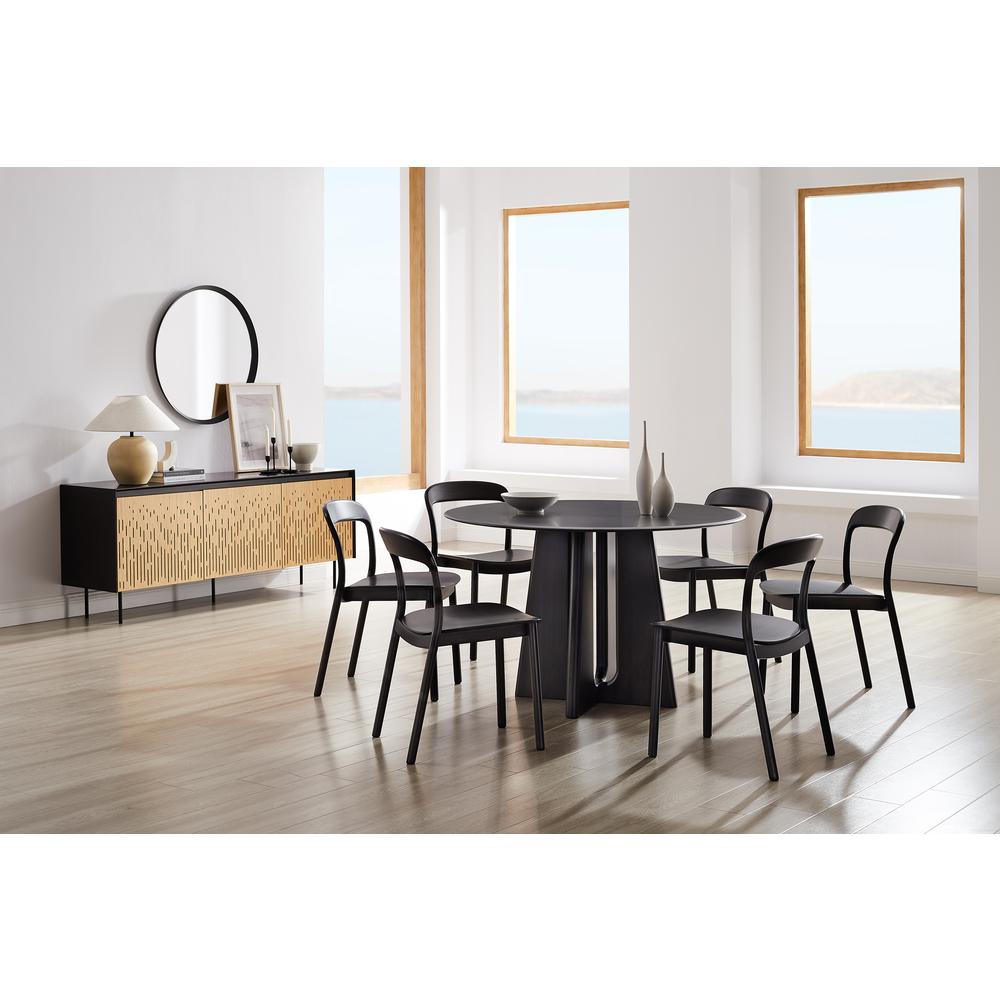 Luna 48” Round Table, Caviar. Picture 13