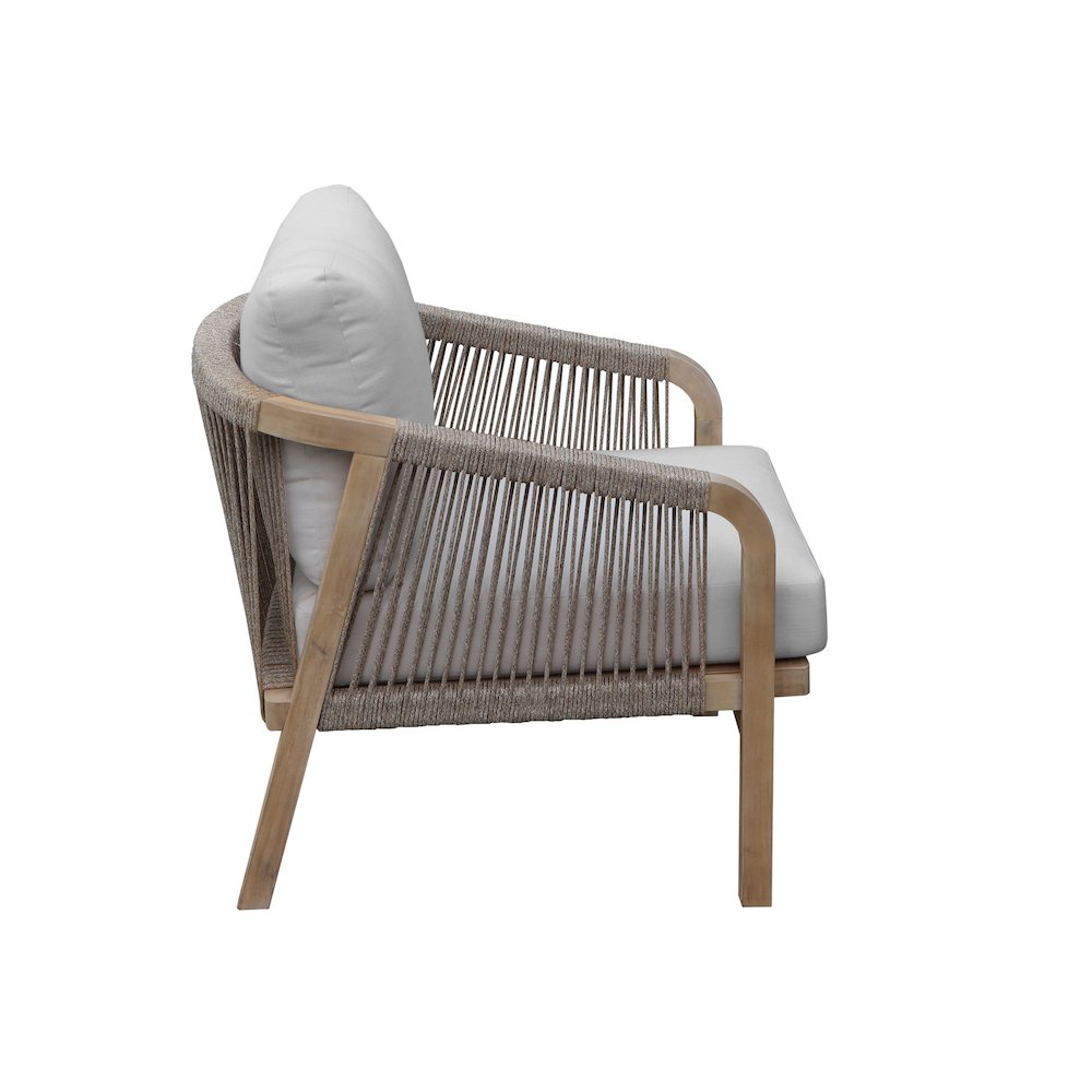 Lola 4 Piece Sofa Set Beige In Acacia. Picture 3
