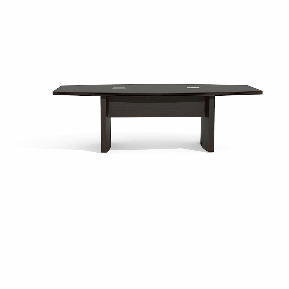 8' Conference Table, Boat Surface, Mocha. Picture 1