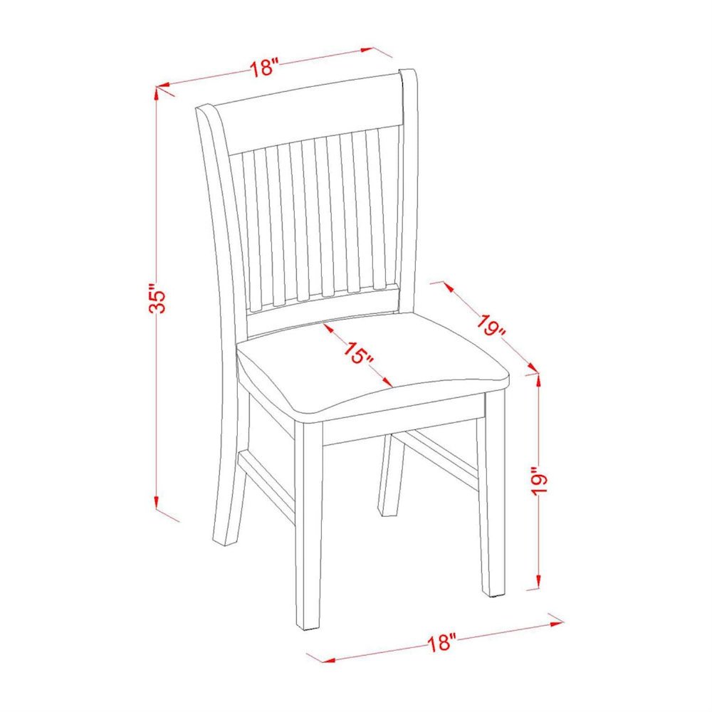 MLNO7-MAH-C 7 Pc small Kitchen Table set-small Dining Tables and 6 Kitchen Chairs. Picture 5