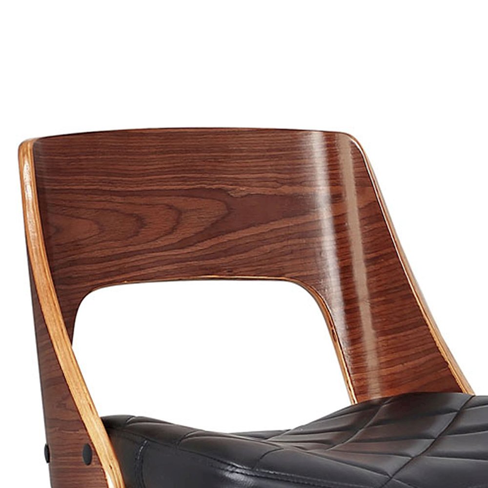Bentwood Contemporary Modern Stylish Wood Back Adjustable Swivel Bar Stool. Picture 5