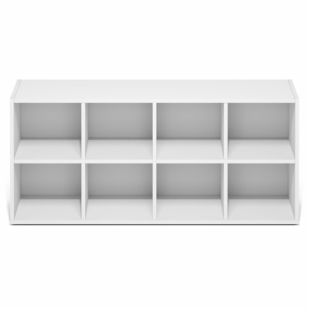 FANO Shoe Rack, 8-Cube Shoe Organizer, Stackable Shoe Storage, White. Picture 3