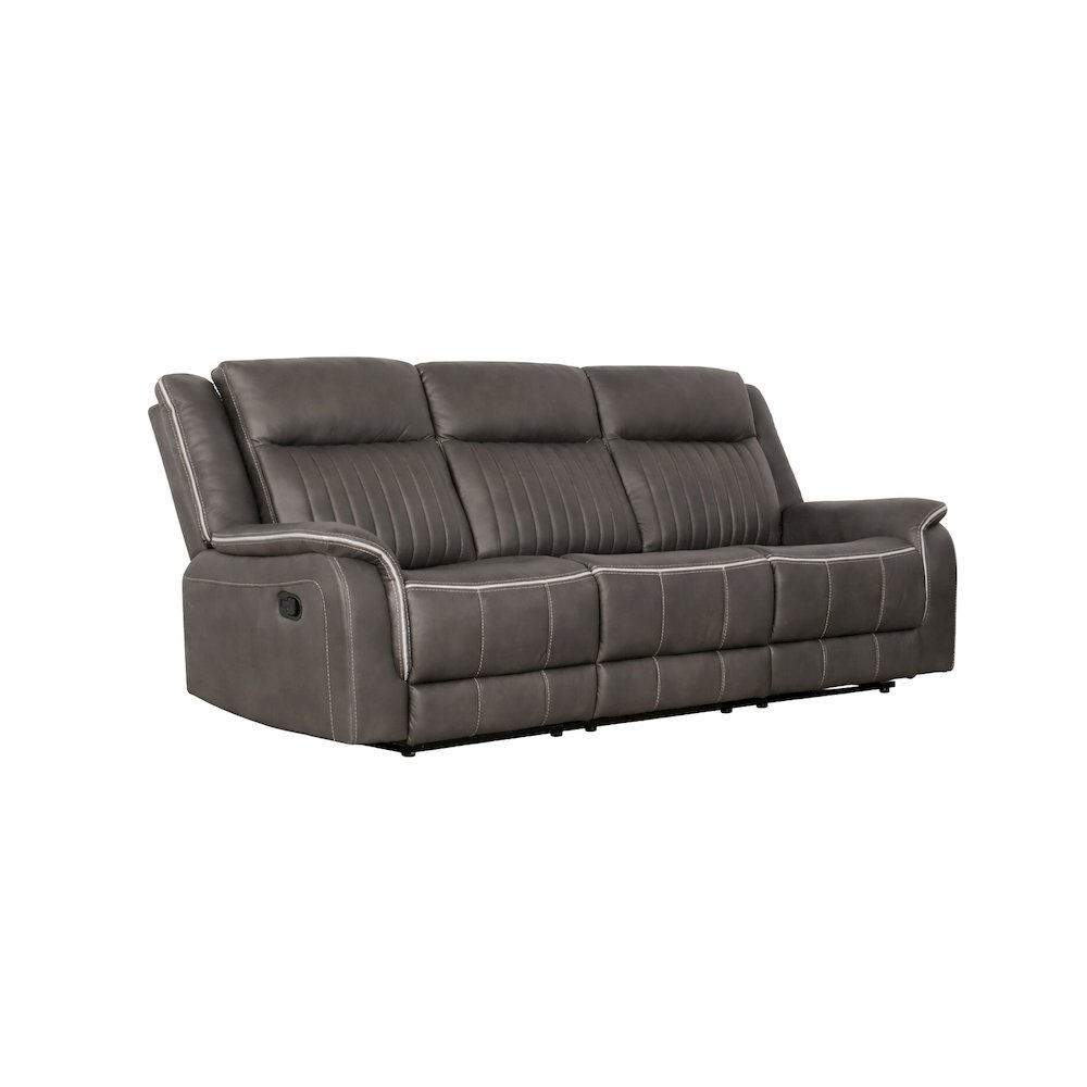 Enzo  Sofa W/Dual Recliner- Gray. Picture 1