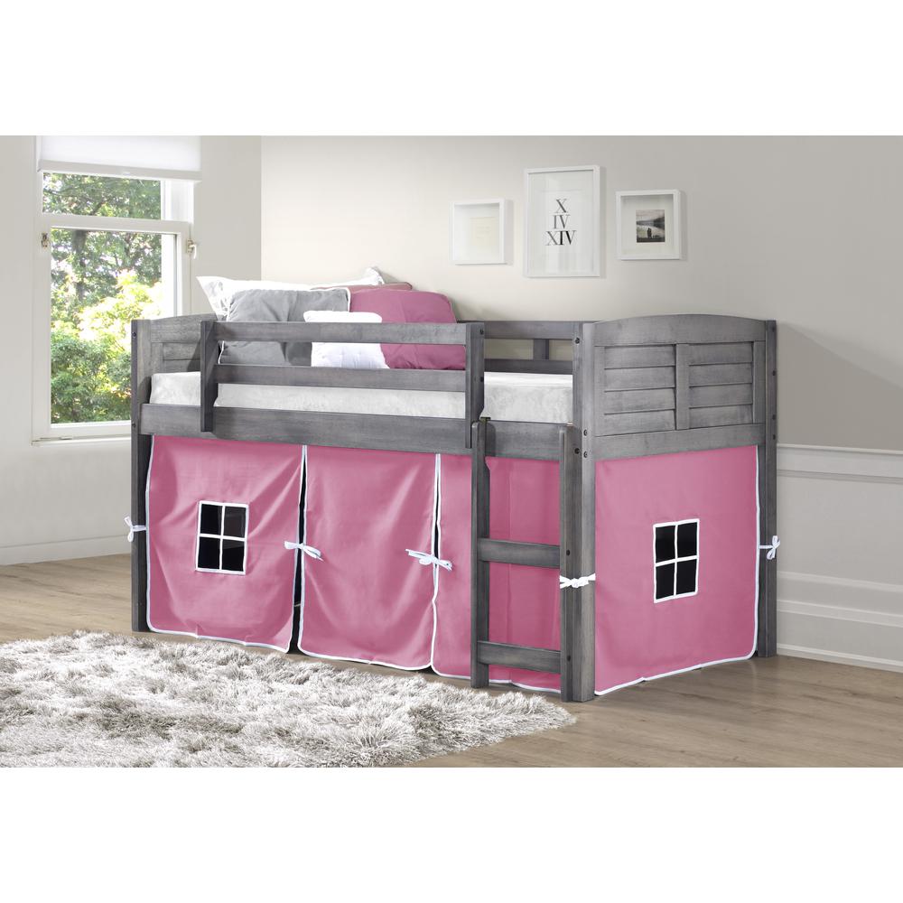 LOUVER LOW LOFT ANTIQUE GREY W/ PINK TENT KIT. Picture 4