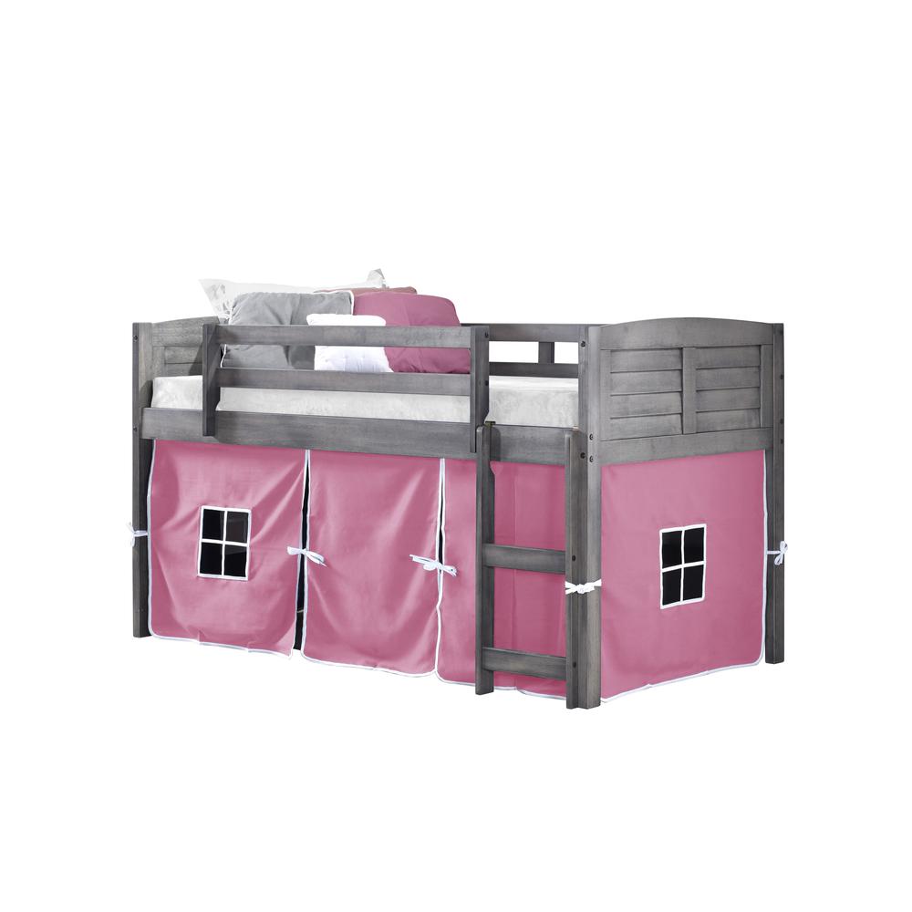 LOUVER LOW LOFT ANTIQUE GREY W/ PINK TENT KIT. Picture 2