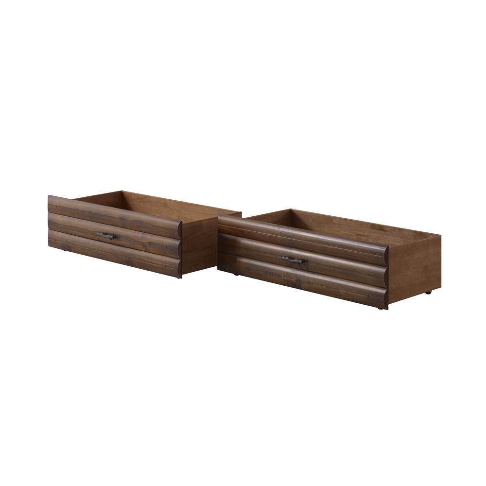 LOG CABIN DRAWERS RUSTIC WALNUT & RUSTIC SILVER. Picture 2