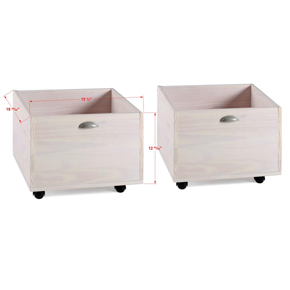Twin Junior Low Loft Toy Box White Wash & Dark Grey (Set of 2). Picture 1