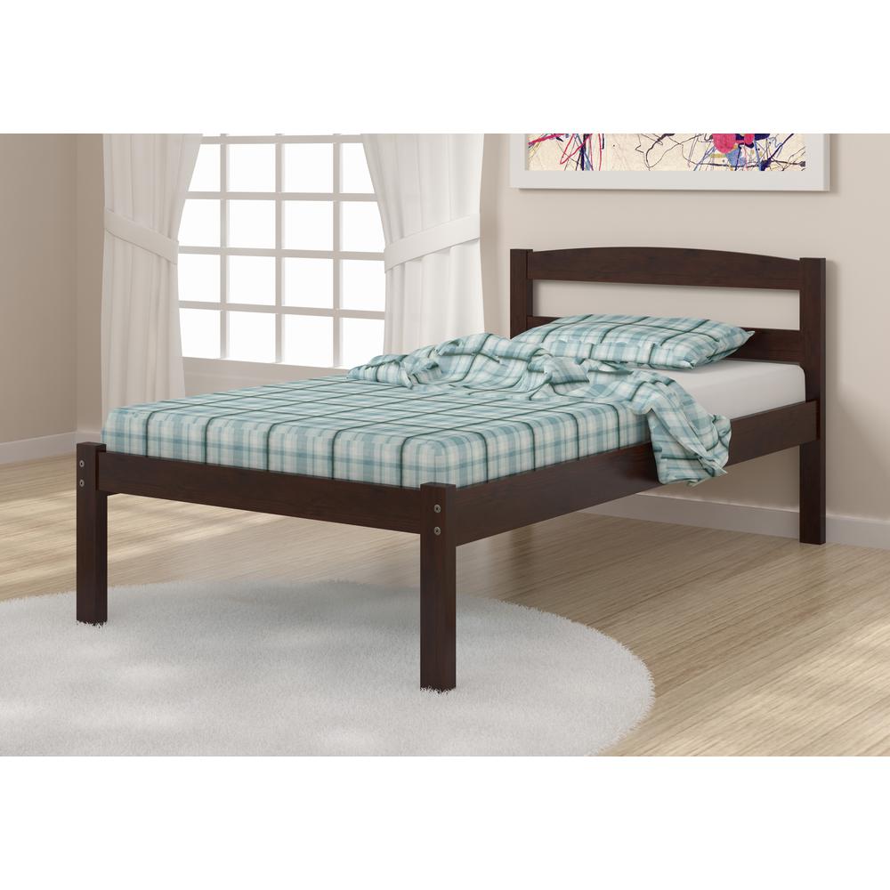Twin Econo Bed, Dark Cappuccino. Picture 1