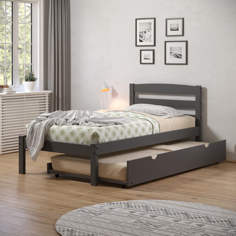 TWIN ECONO BED DARK GREY. Picture 8