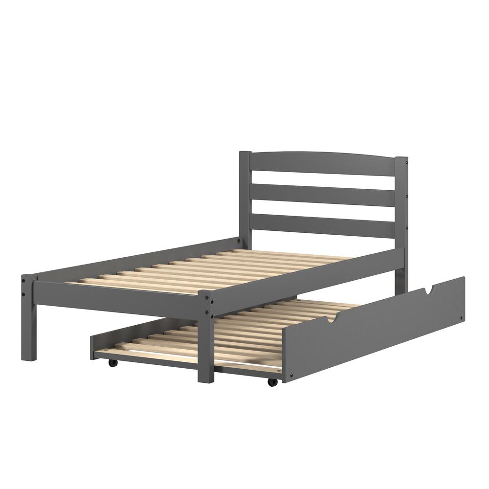 TWIN ECONO BED DARK GREY. Picture 9