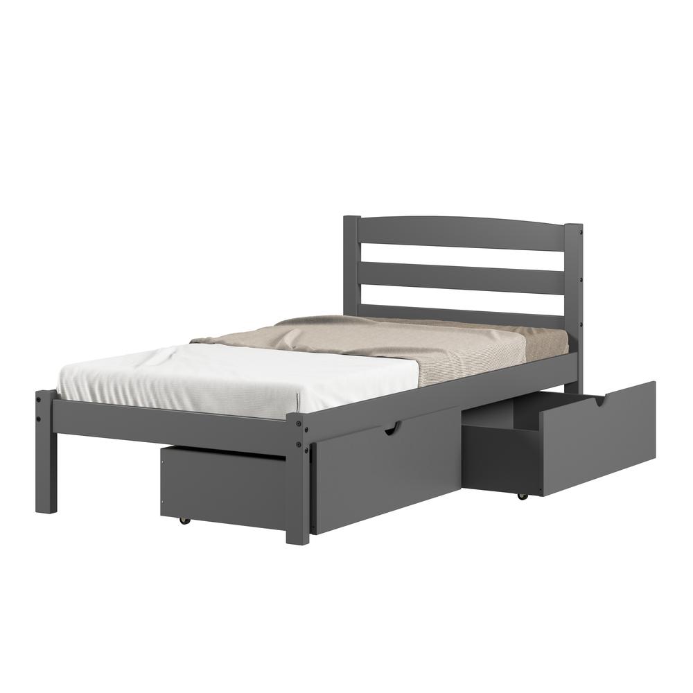TWIN ECONO BED DARK GREY. Picture 13
