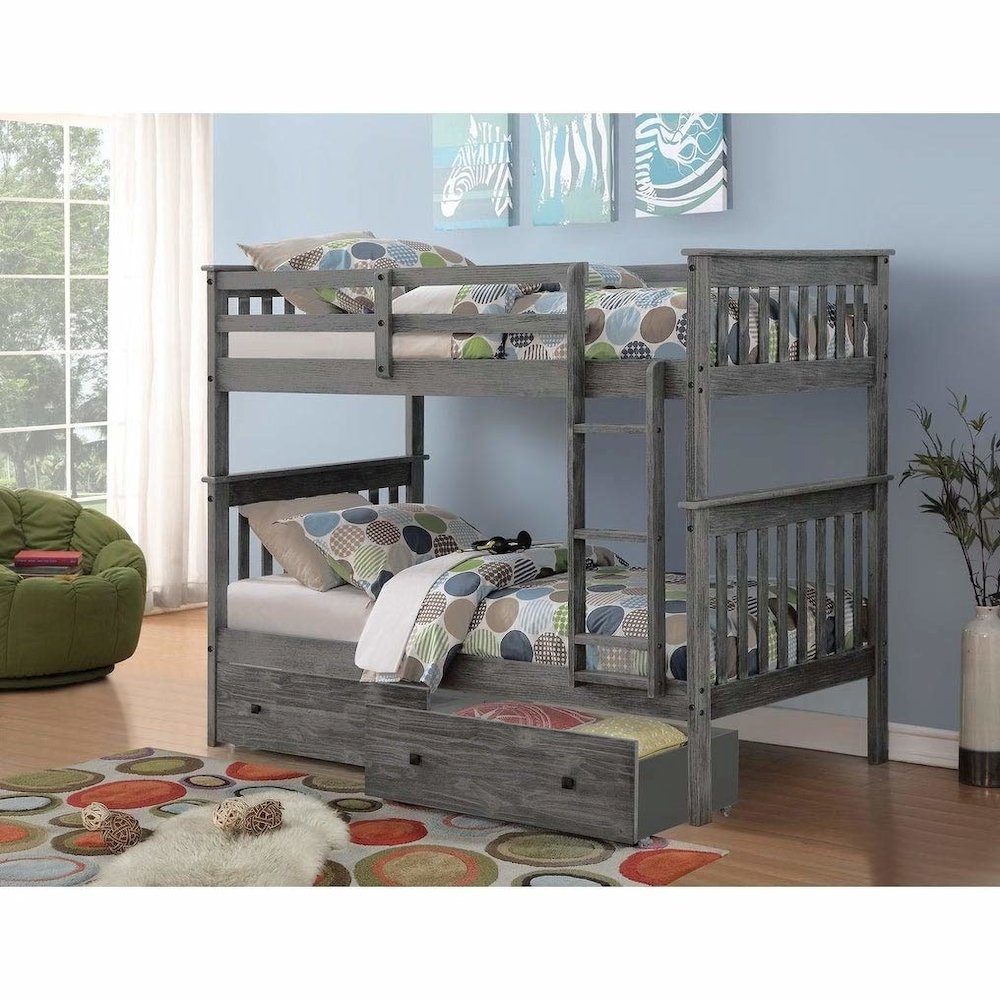 Dual Underbed Drawers Brushed Grey. Picture 4