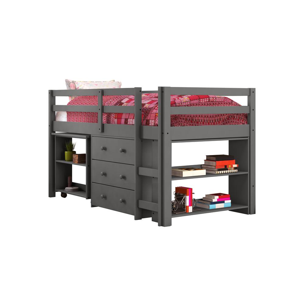 Twin Low Loft Includes Desk, Chest & Bookcase. Picture 3