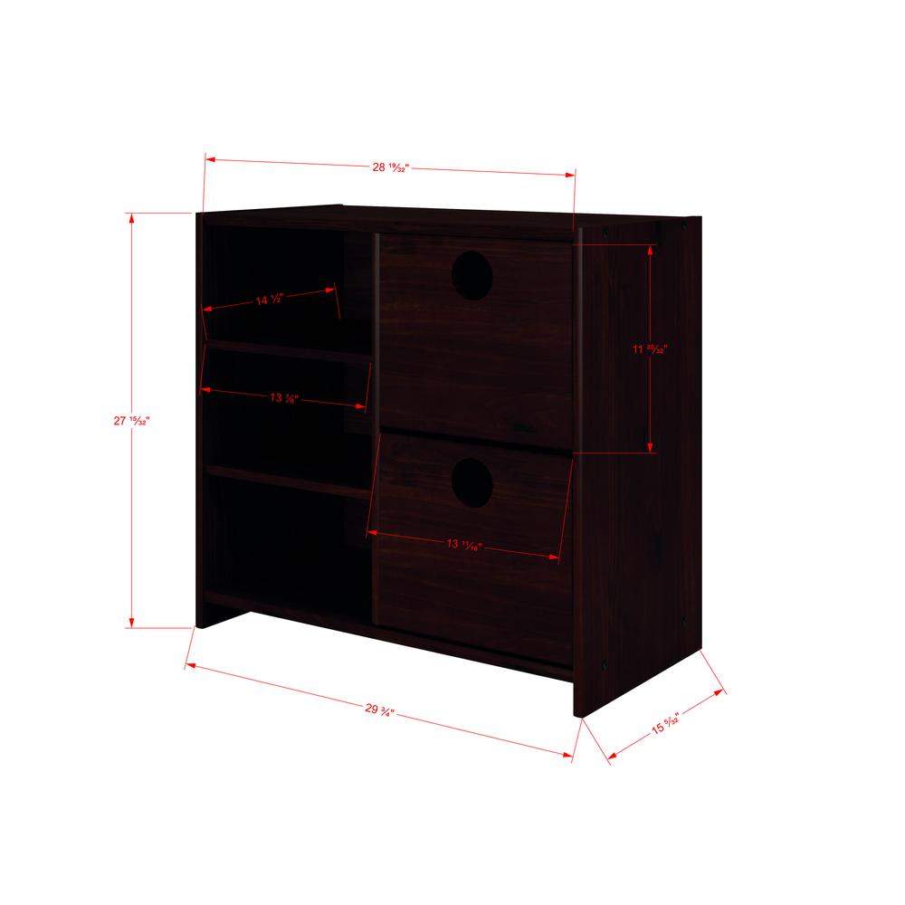 Circles 2 Drawer Chest/Shelves (Rta). Picture 1
