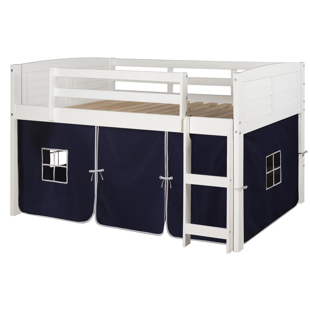 TWIN LOUVER LOW LOFT WHITE W/BLUE TENT. Picture 4