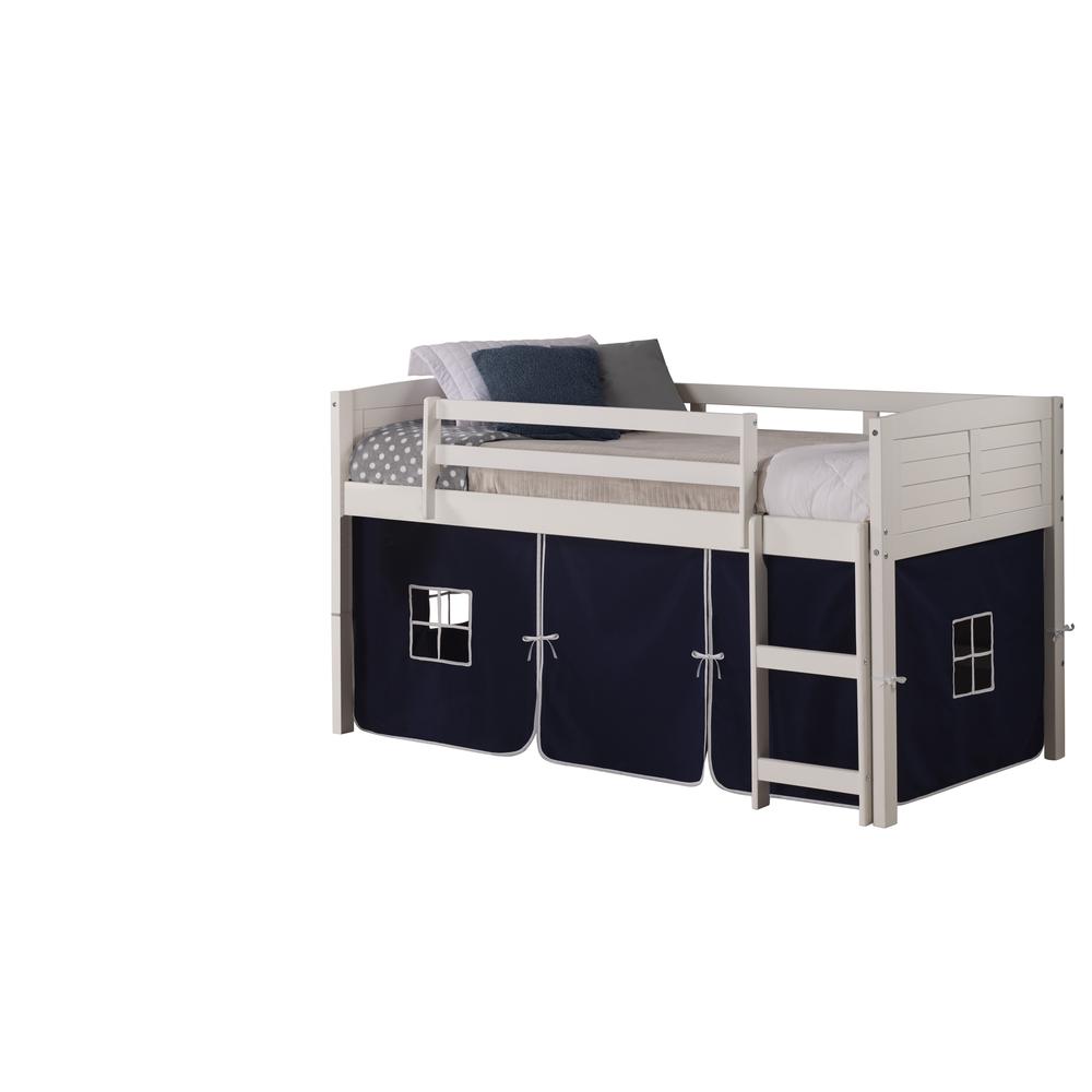 TWIN LOUVER LOW LOFT WHITE W/BLUE TENT. Picture 2