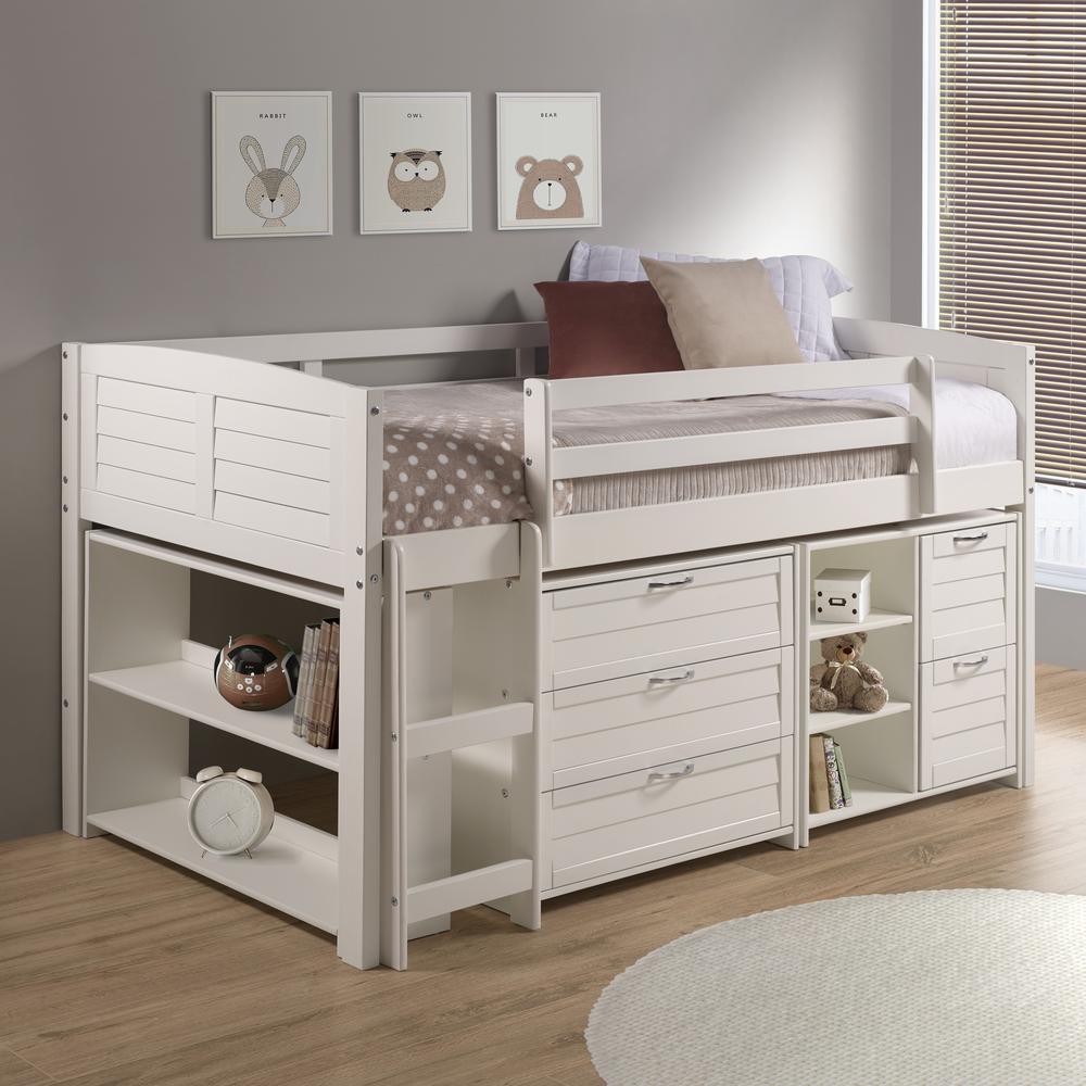 TWIN LOUVER LOW LOFT GROUP A - WHITE. Picture 4