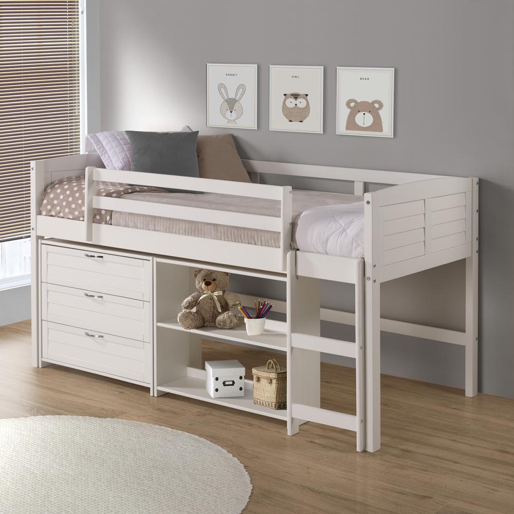 TWIN LOUVER LOW LOFT GROUP C - WHITE. Picture 4