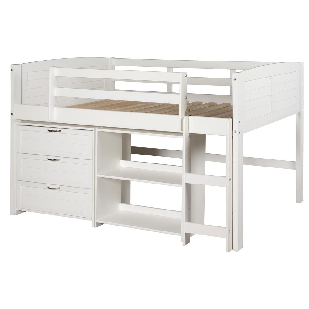 TWIN LOUVER LOW LOFT GROUP C - WHITE. Picture 1