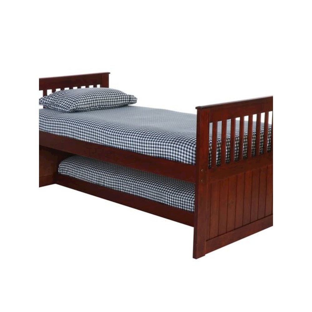 Twin Mission Rake Bed W/3 Drawer Elevation Kit And Twin Trundle. Picture 3