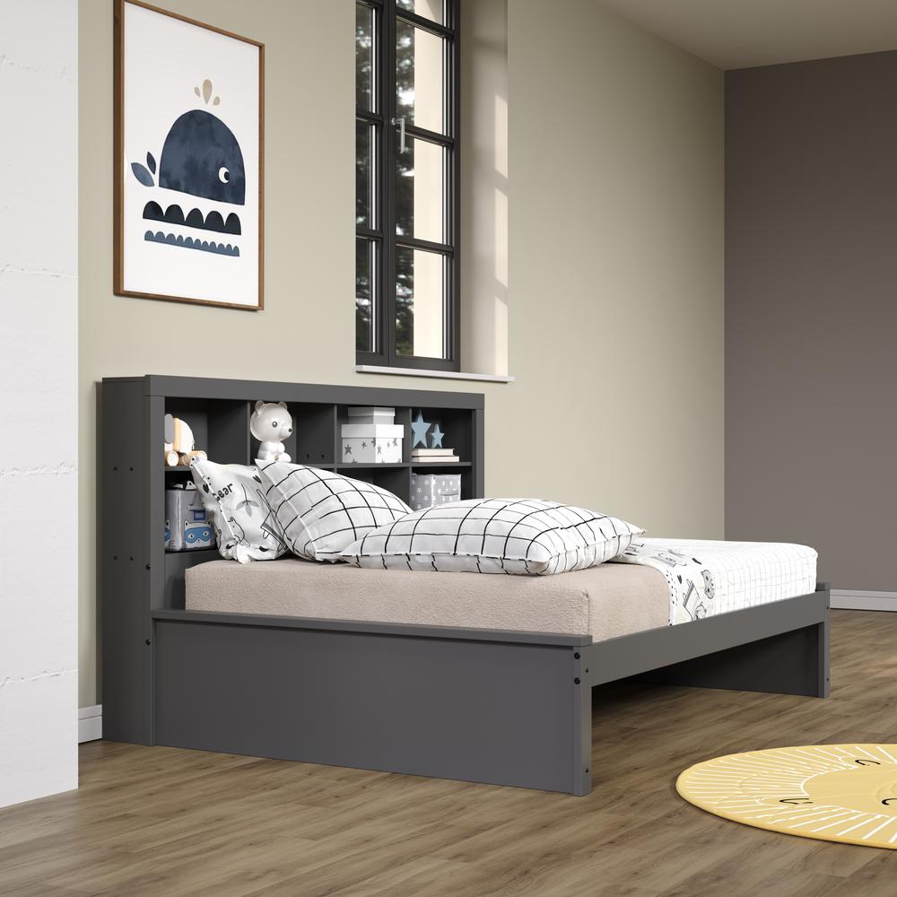 Full Bookcase Day Bed In Dark Grey. Picture 3
