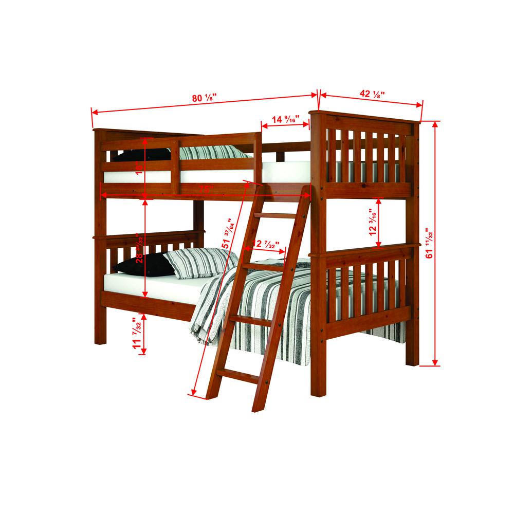 Mission Bunkbed Espresso With Slat Kit. Picture 3