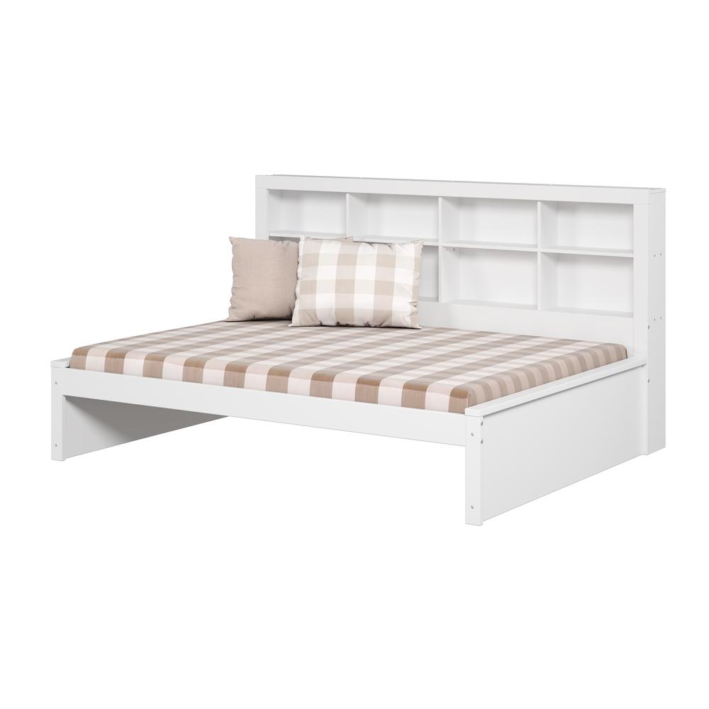 Full Bookcase Day Bed In White. Picture 4