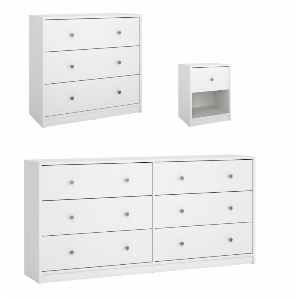 Portland 3-Piece Bedroom Set, White. Picture 1