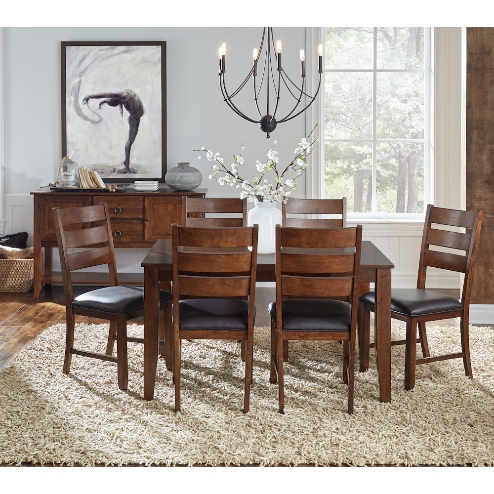 Mason 54" - 72" Rectangular Leg Table with (1) 18" Butterfly Leaf, Mango. Picture 3