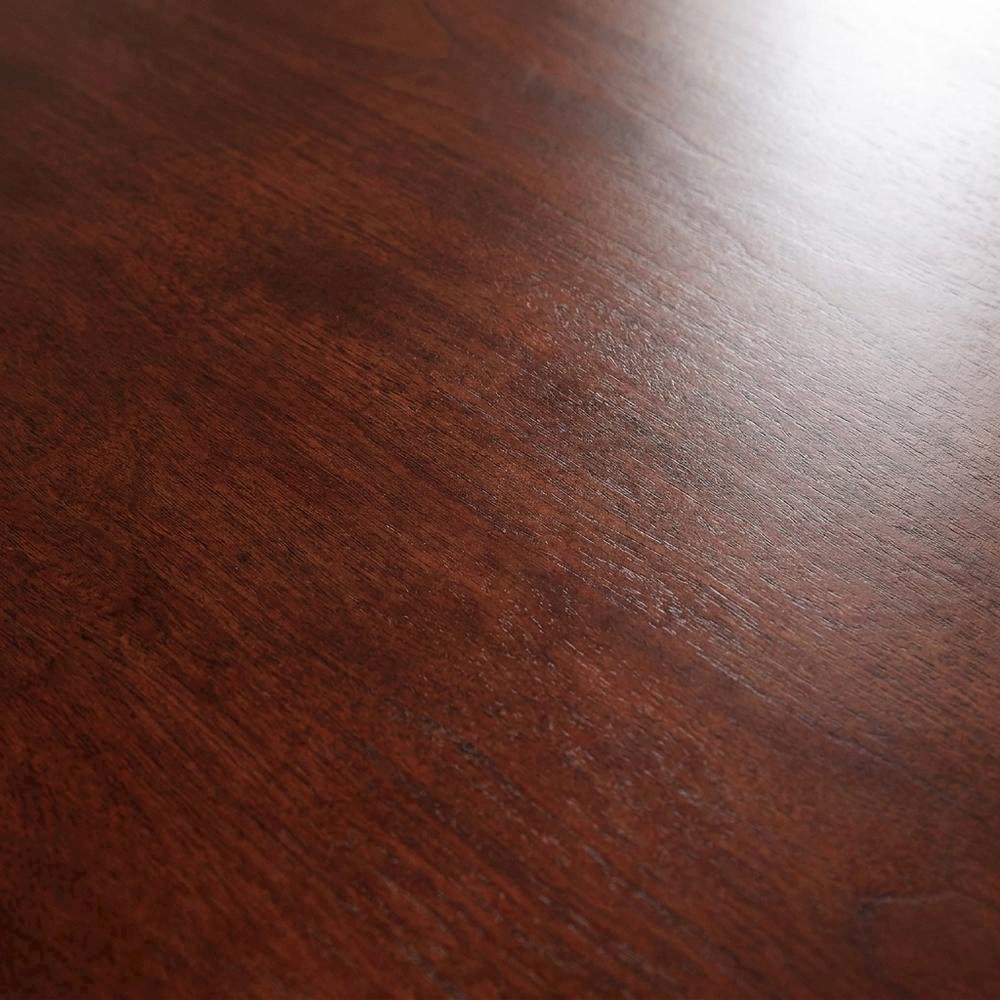 Round Drop-Leaf Dining Table in Merlot-Buttermilk Finish, Adjustable Length. Picture 6