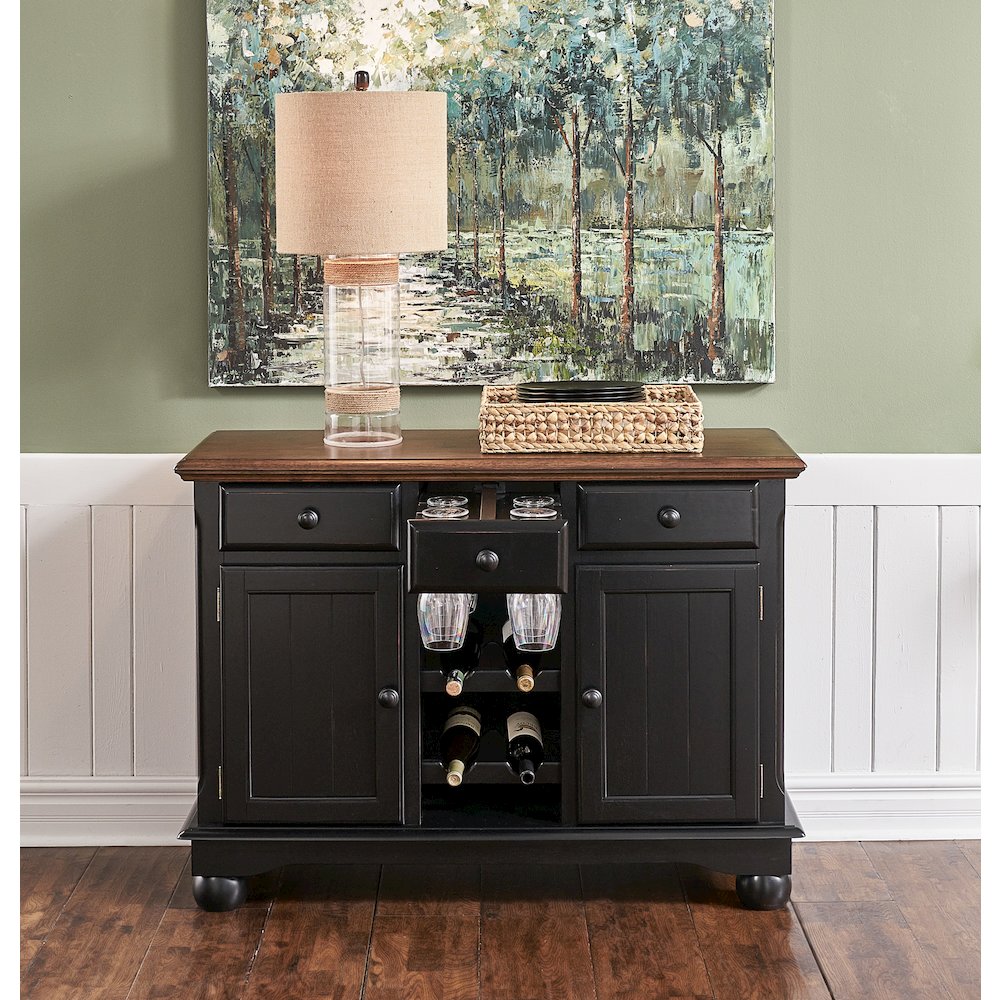 British Isles Server, Oak-Black Finish. Picture 1