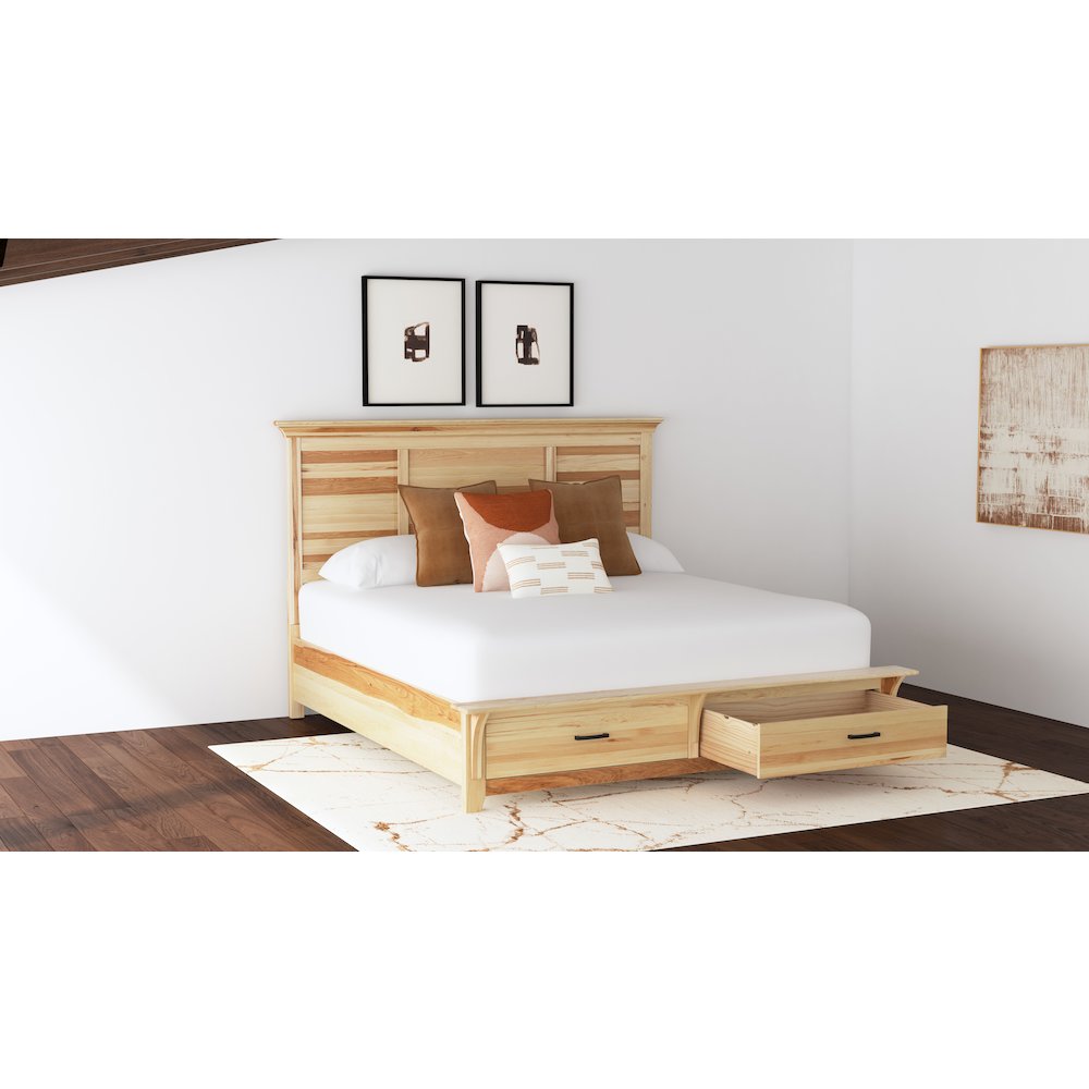 Gallagher King Storage Bed, Natural Hickory. Picture 9