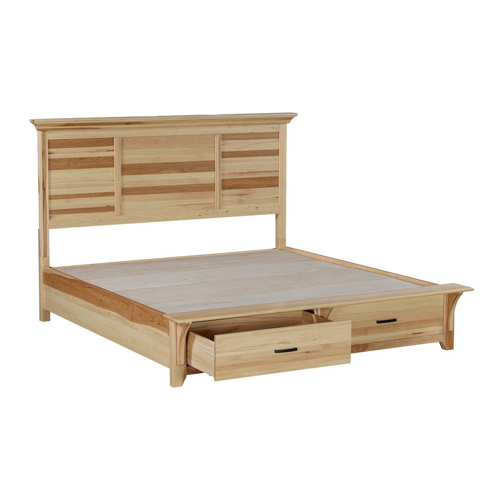 Gallagher King Storage Bed, Natural Hickory. Picture 2
