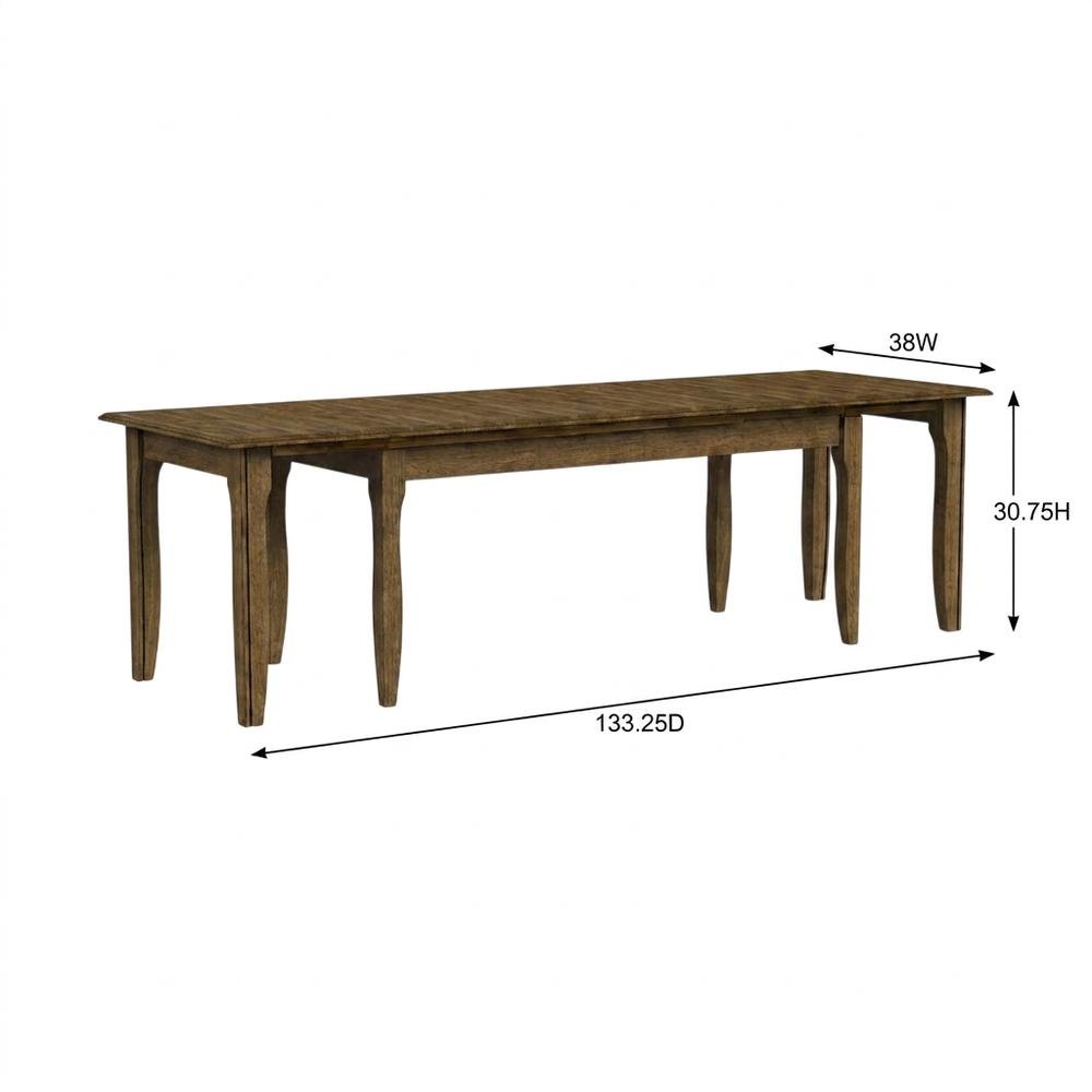 Extendable Dining Table in Toasted Java Finish, Seats Up to 10. Picture 7