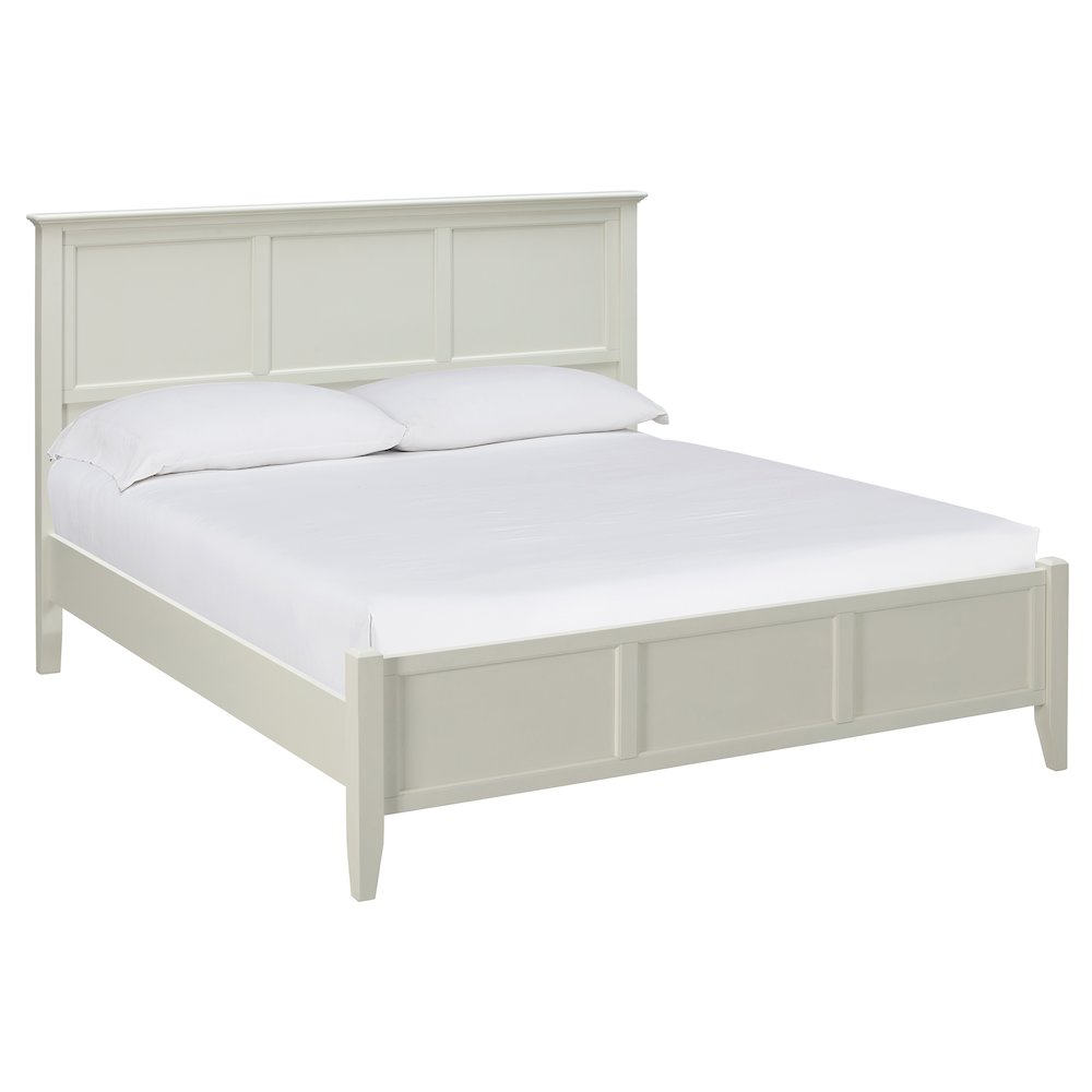 Northlake King Panel Bed, White Linen. Picture 1