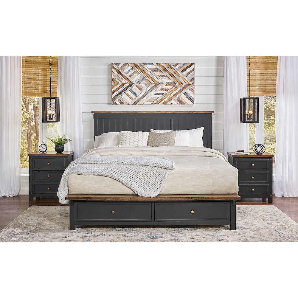 Stormy Ridge King Storage Bed, Chicory / Black. Picture 17