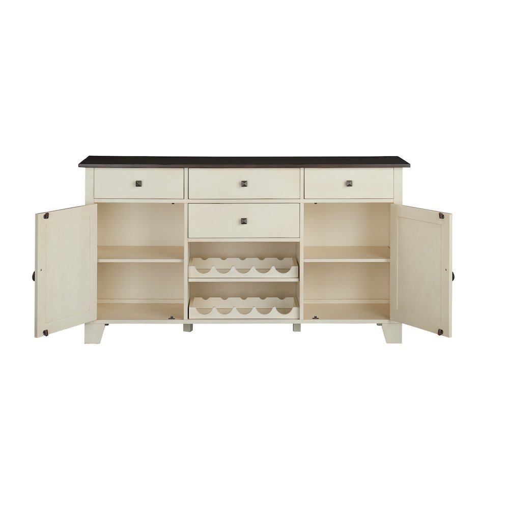 Brown Wine Cabinet with Storage, Farmhouse Coffee Bar and Bar Cabinet. Picture 4