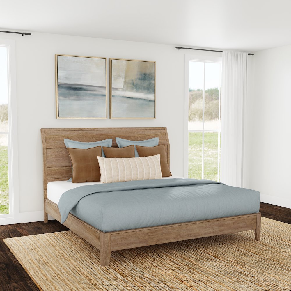 Geo Heights California King Panel Bed, Butterscotch. Picture 4