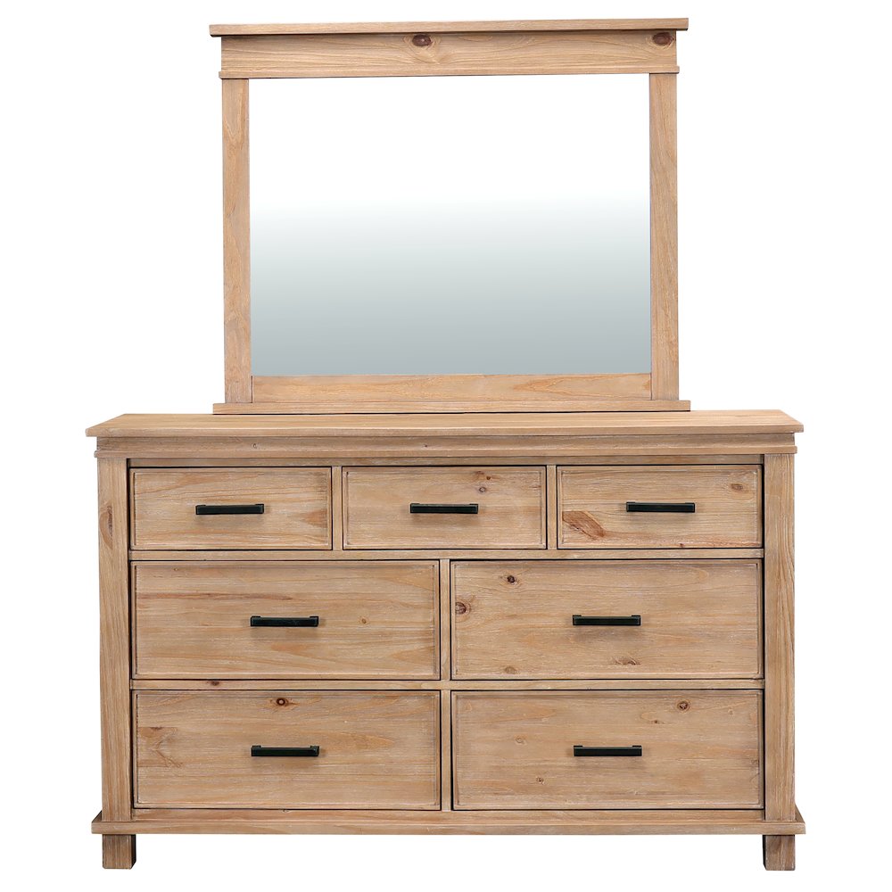 Glacier Point Dresser & Mirror, Golden Java Finish. Picture 1