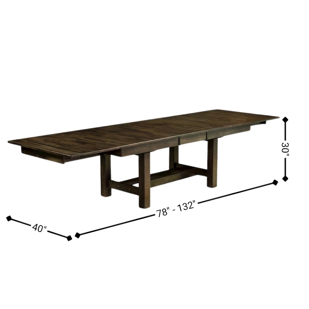 Extendable Rustic Dining Table with Leaf for 8, Solid Gray Wood Design. Picture 5